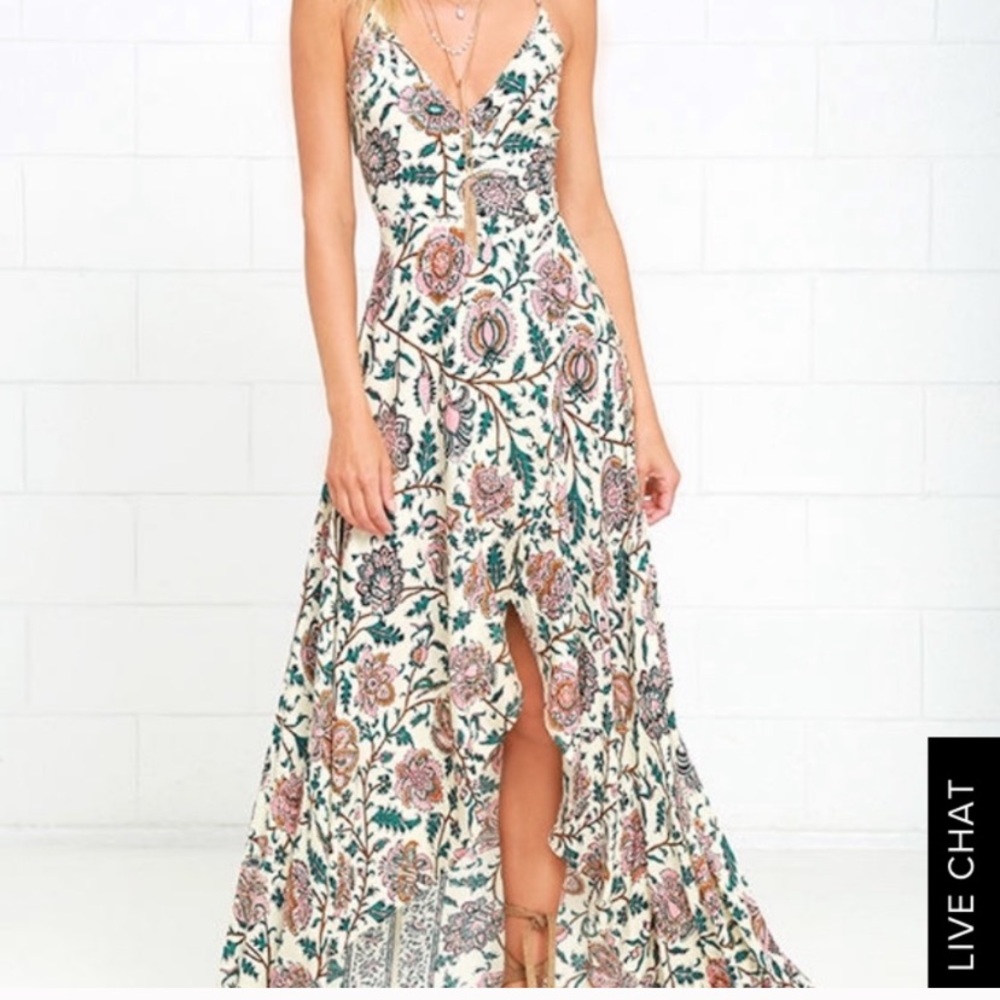 Floral bohemian wrap dress
